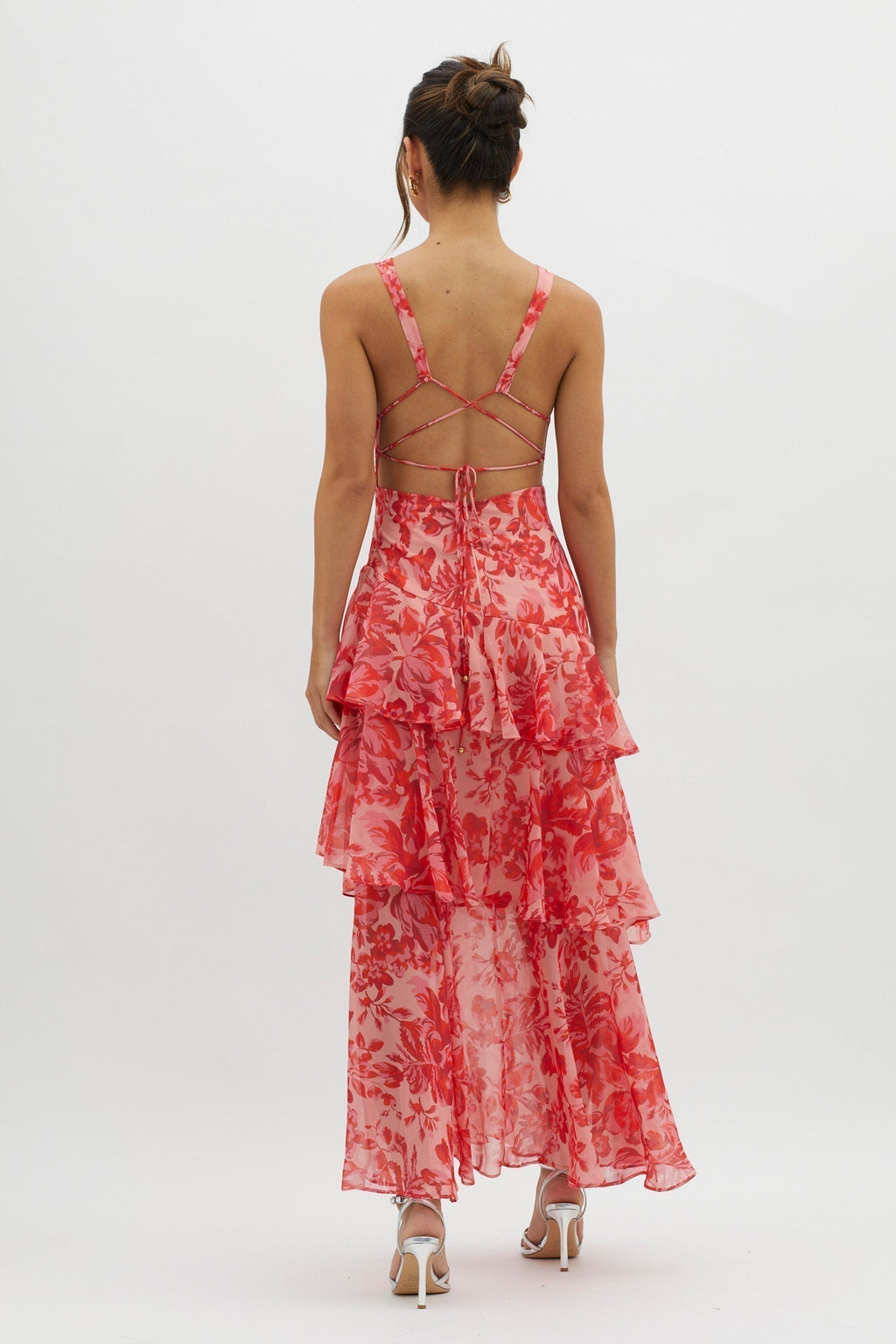 Serena - Tiered Open-Back Midi Dress