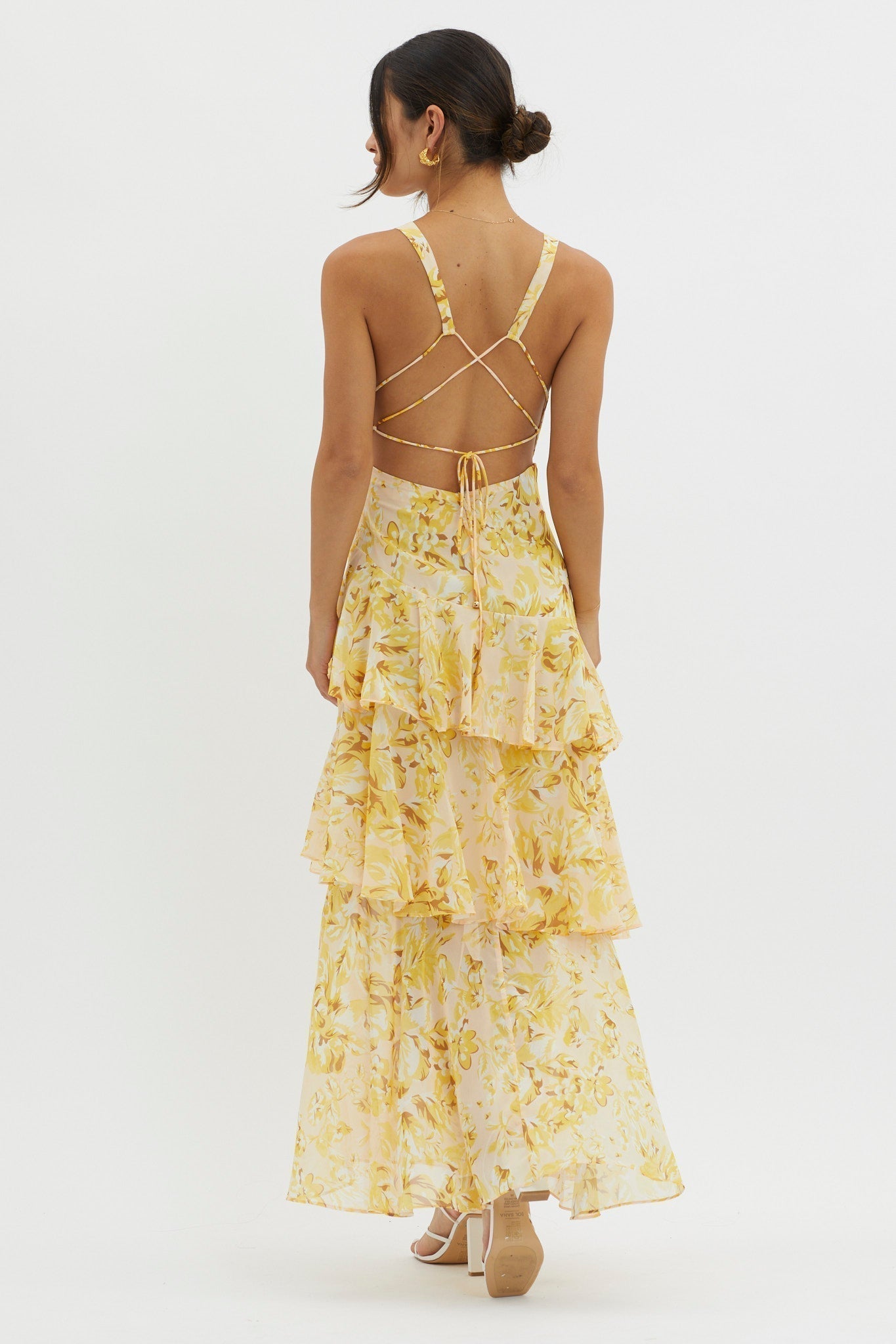 Serena - Tiered Open-Back Midi Dress
