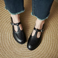 Clemence - Low Heel T-Bar Pumps