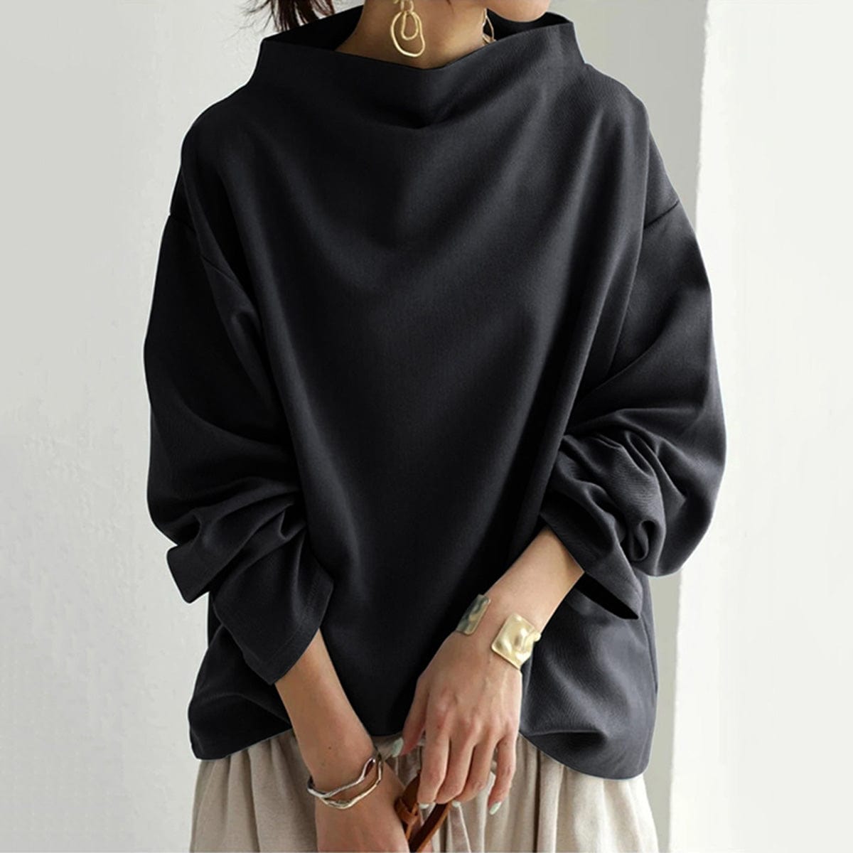 Christine - High Neck Casual Top