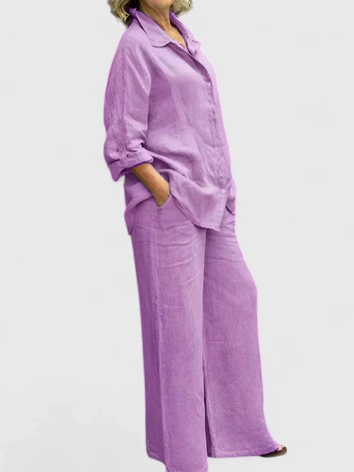 Danilyn comfortable vintage-inspired two-piece set