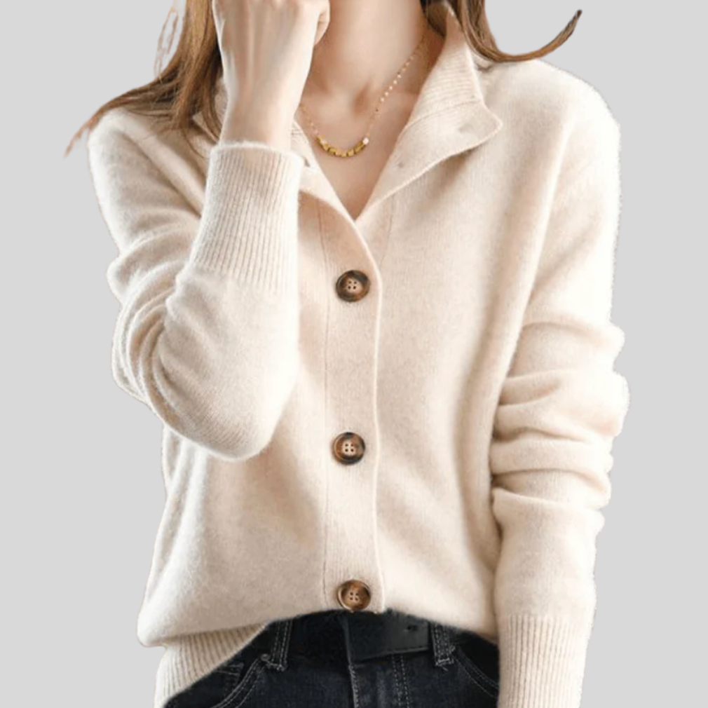 Stephanie retro style cashmere cardigan