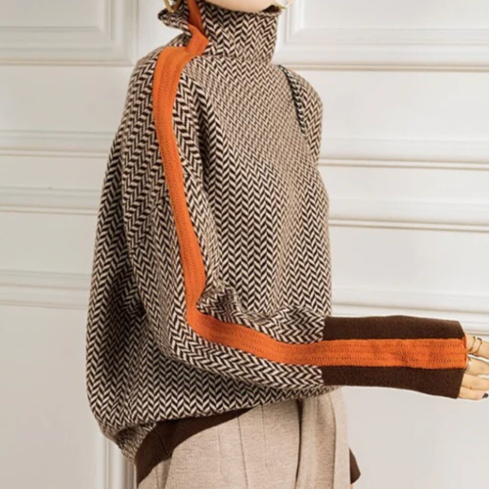 Eleonore - Luxury Chevron Turtleneck