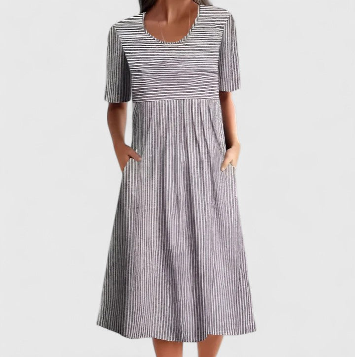 Felicity - Button-Detail Midi Dress