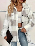Martina - Elegant Plaid Fleece Jacket