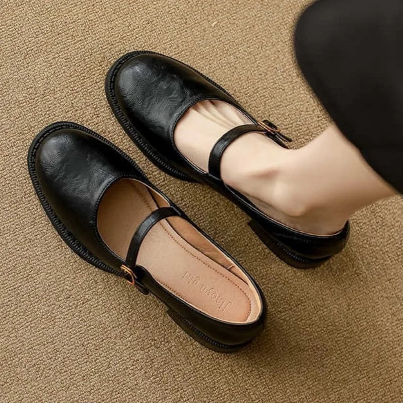 Manon - Classic Cushioned Block Heel Mary Janes