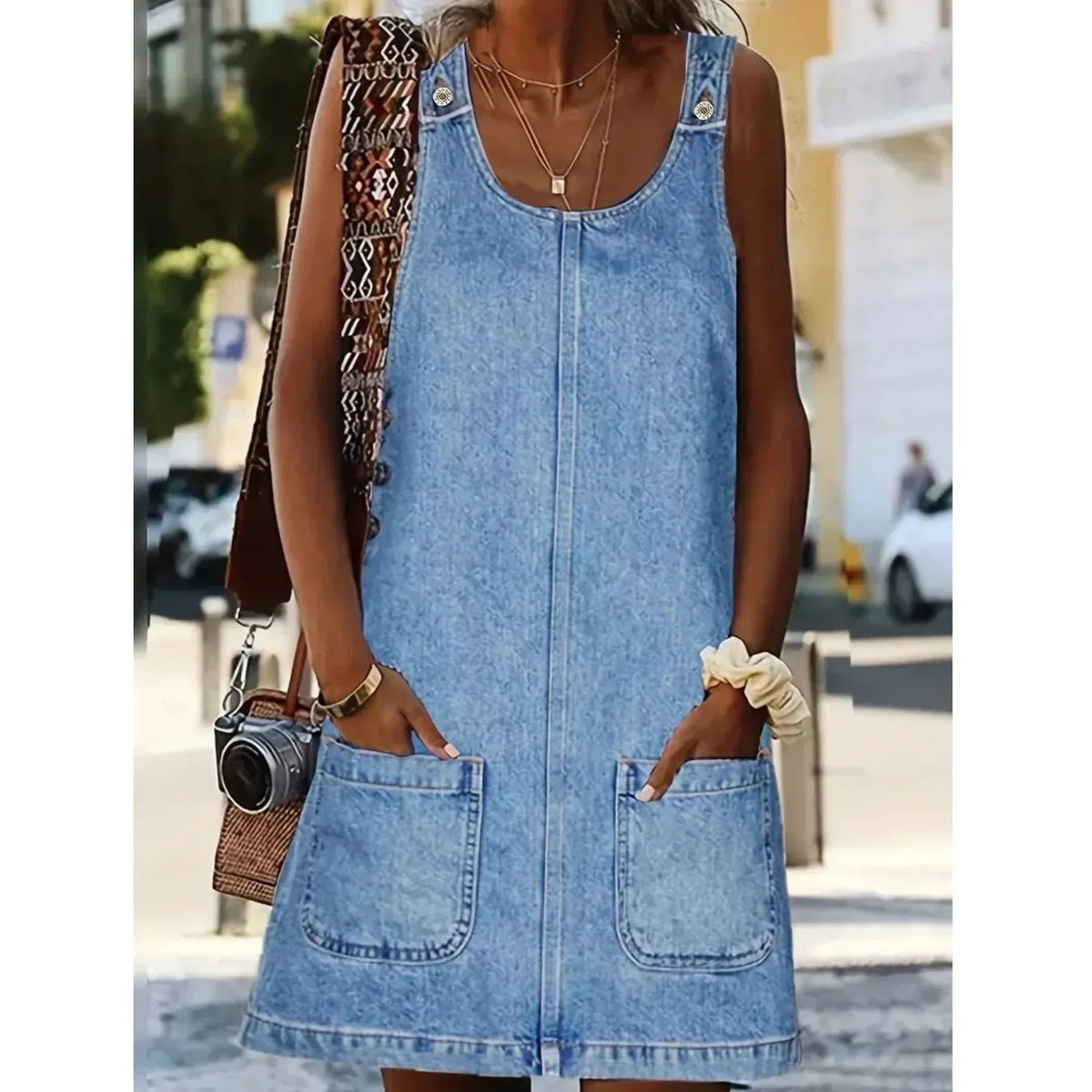 Lucile - Casual Denim-Look Dress