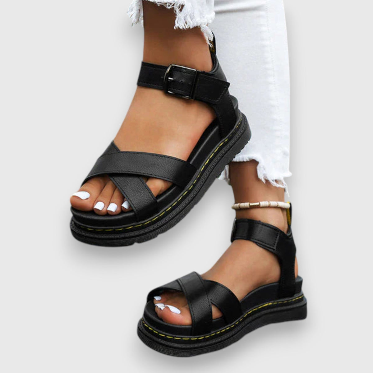 Loretta comfortable arch support sandals with buckles