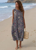 Vestido Midi Estampado Floral