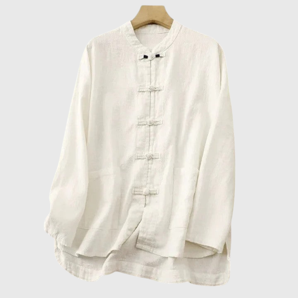 Clemence comfortable shirt with knot closures