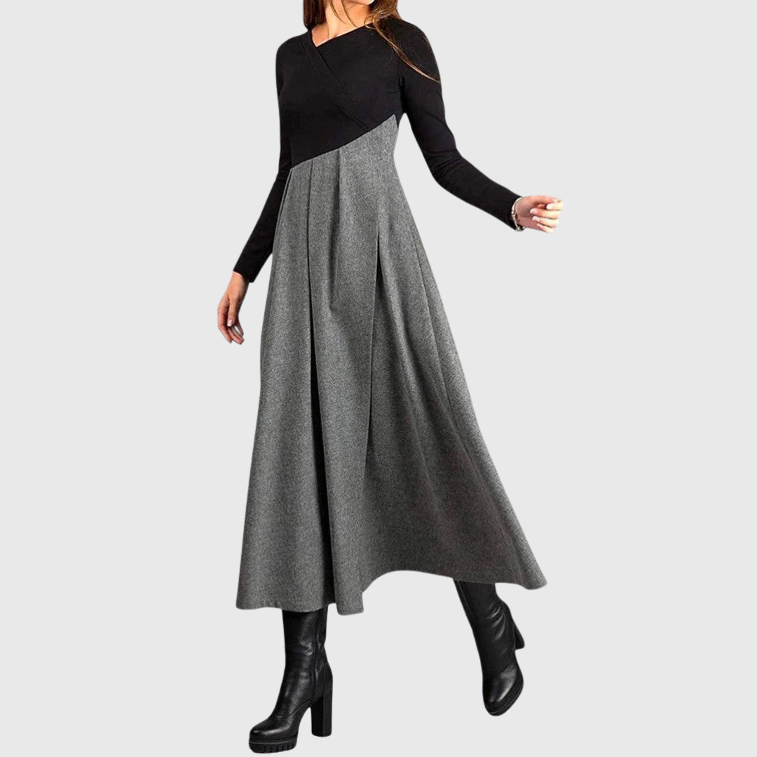 Jeanne women long-sleeve maxi dress in elegant full-length cut