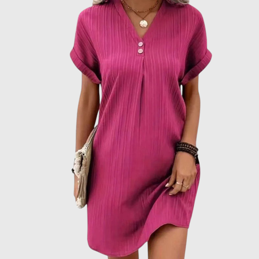 Jeanne Relaxed Draped Everyday Dress with comfortable loose silhouette and smooth drape
