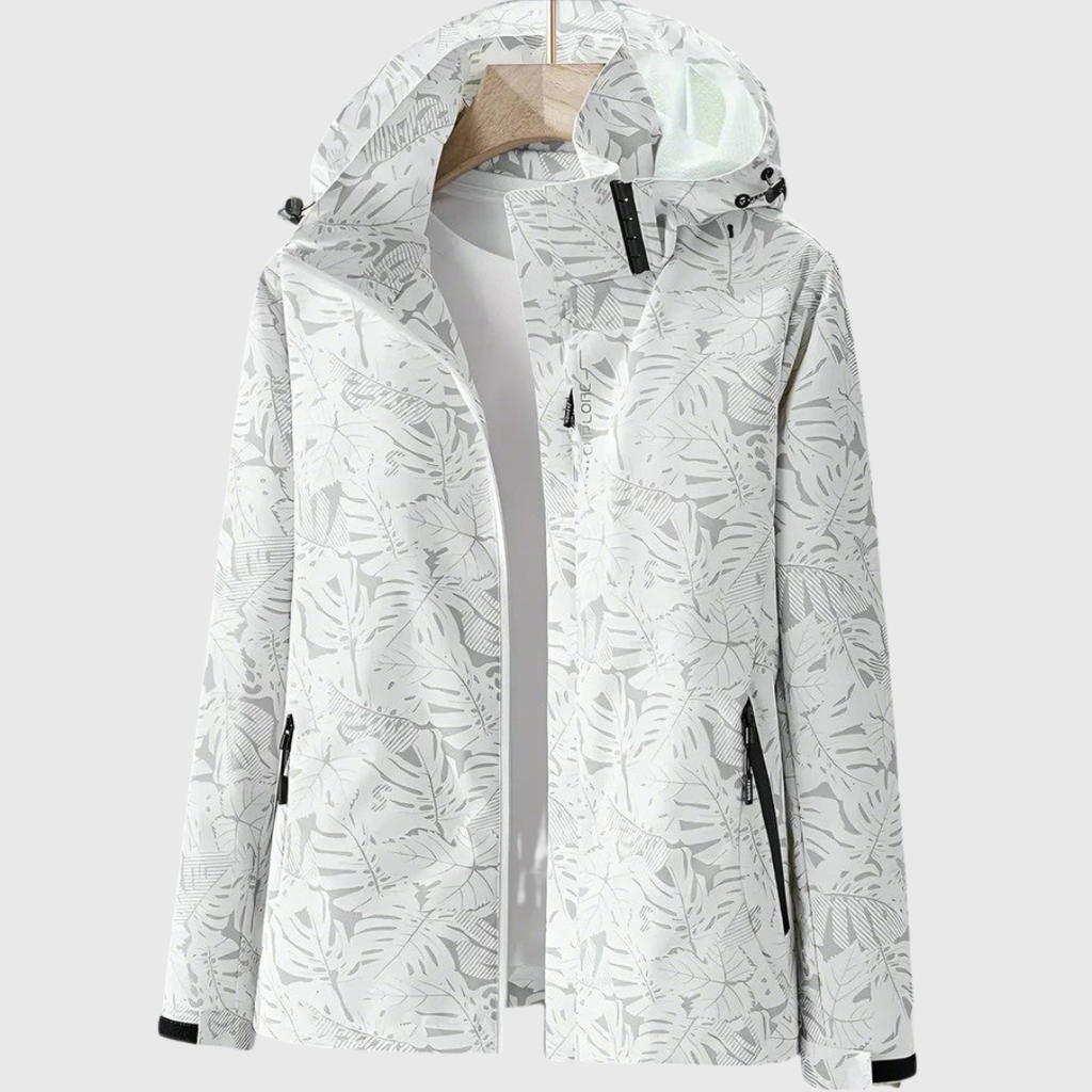 Ivy lightweight summer jacket with leaf print