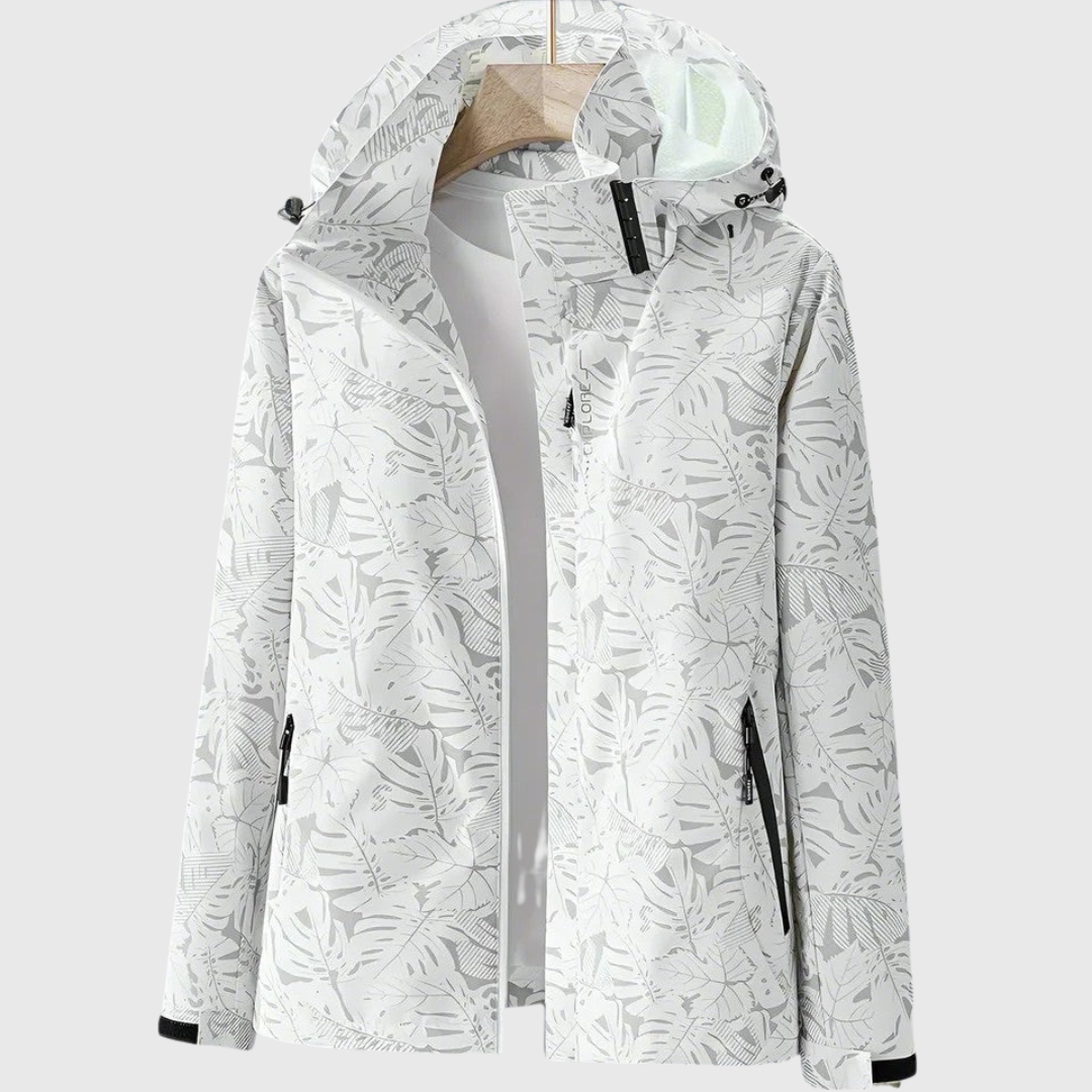 Ivy lightweight summer jacket with leaf print