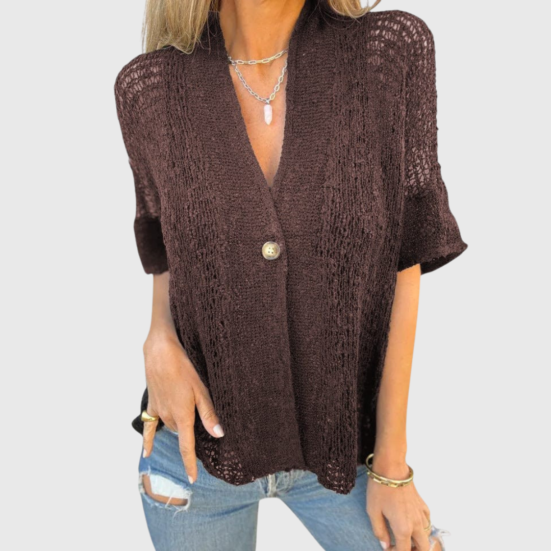 Nina - Elegant Open-Knit Shirt