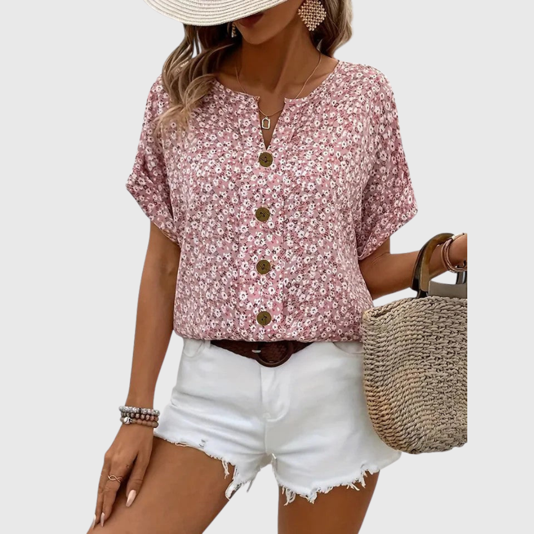 Isabelle elegant summer floral top