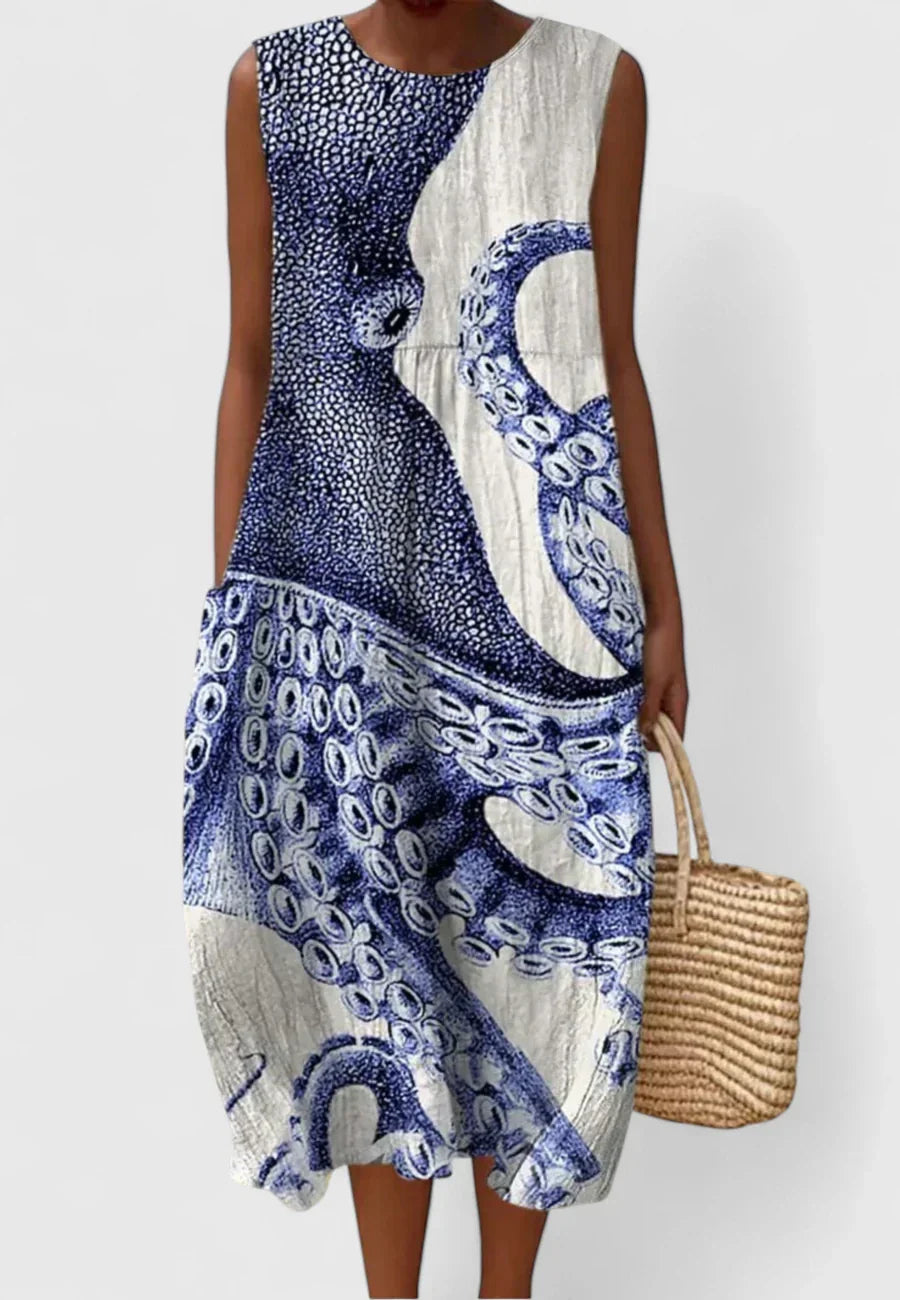 Alizhyah Back-Tie Breezy Dress with a subtle adjustable back-tie feature