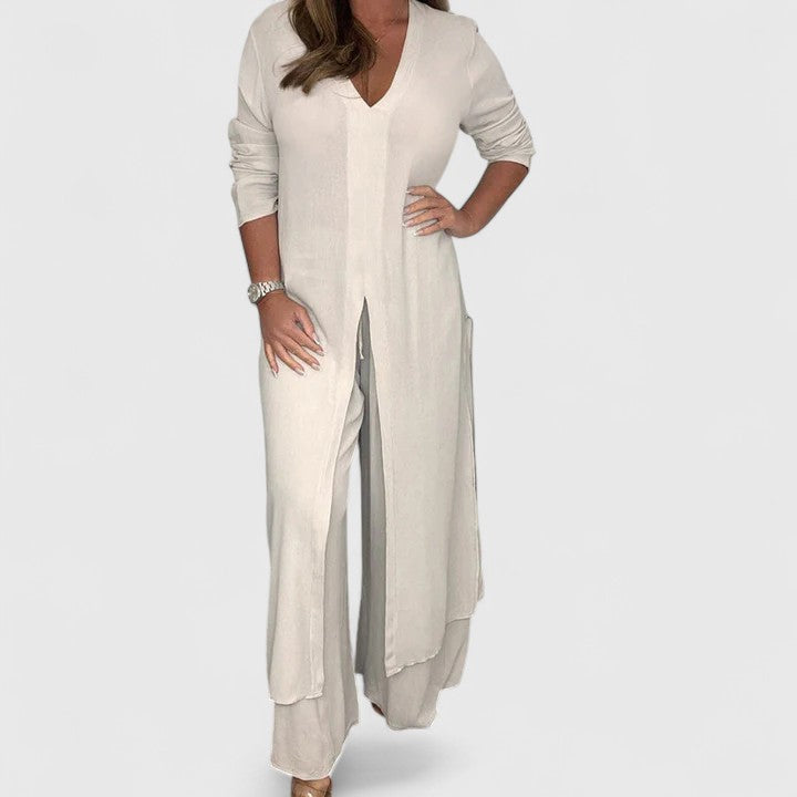 Carmella - Pullover & Wide-Leg Pants Set