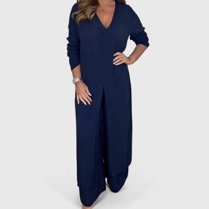 Carmella - Pullover & Wide-Leg Pants Set