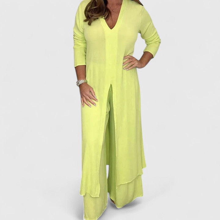 Carmella - Pullover & Wide-Leg Pants Set