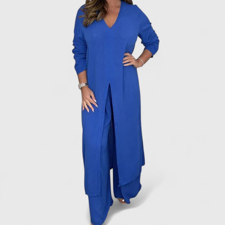 Carmella - Pullover & Wide-Leg Pants Set