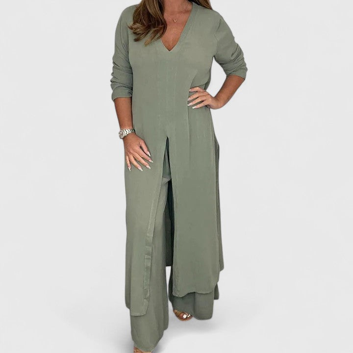 Carmella - Pullover & Wide-Leg Pants Set