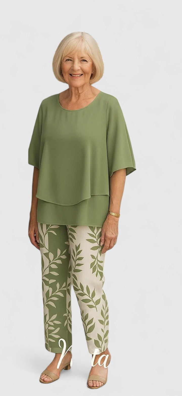 Marzyelle - Elegant Printed Trousers Set