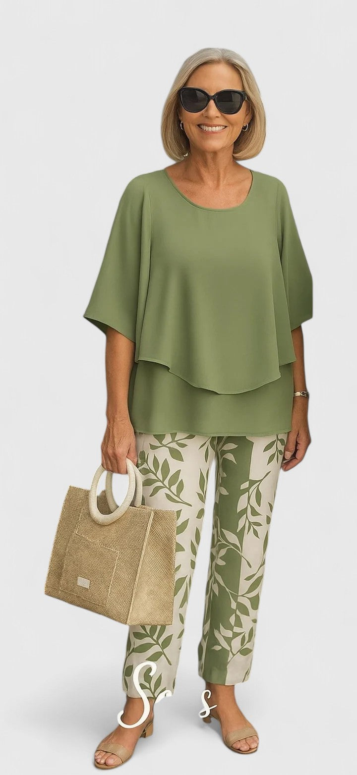 Marzyelle - Elegant Printed Trousers Set