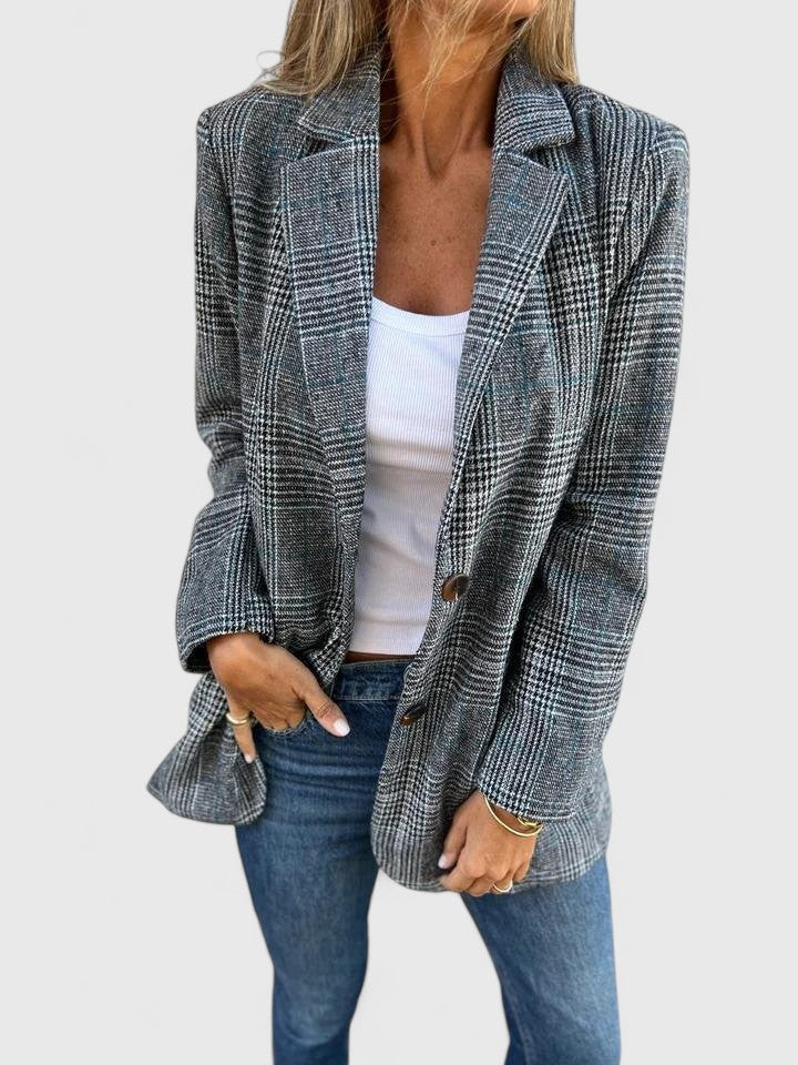 Soralyetta - Plaid Cozy Winter Blazer