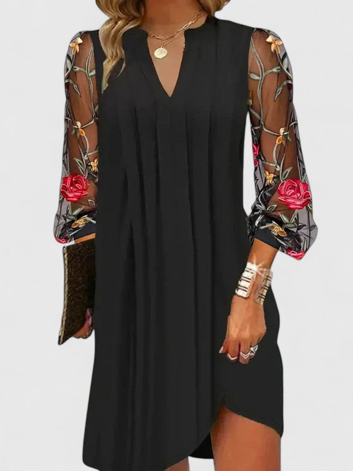 Sophie | Sophisticated Sheer Sleeve Mini Dress