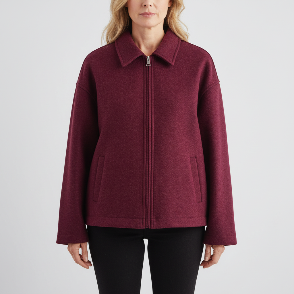 Brooke soft zip jacket with casual relaxed fit