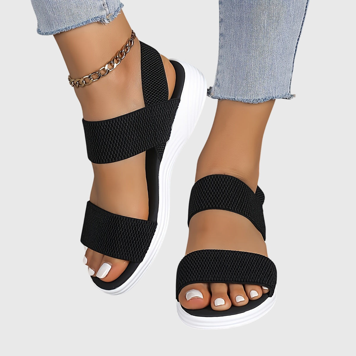 Emila lightweight flexible stretch support sandals