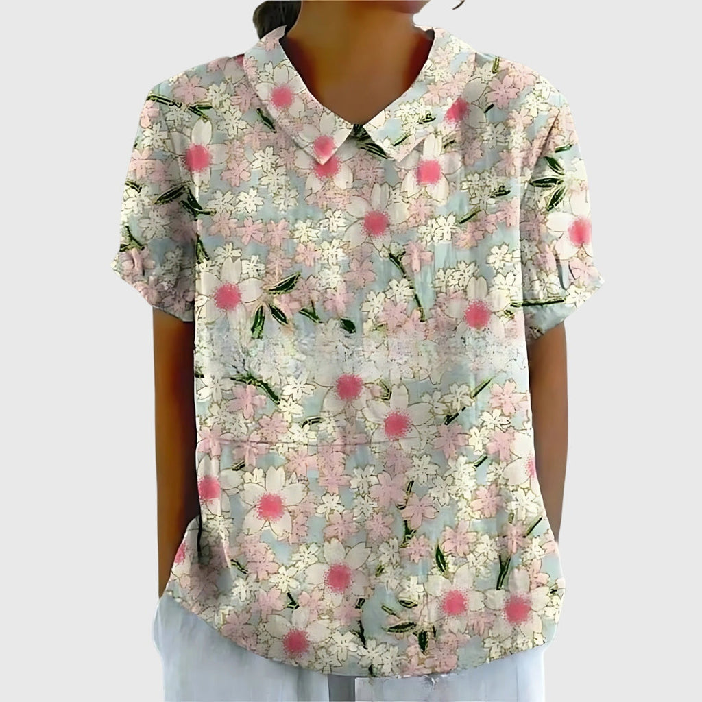 Élise - Casual Floral Breathable Blouse