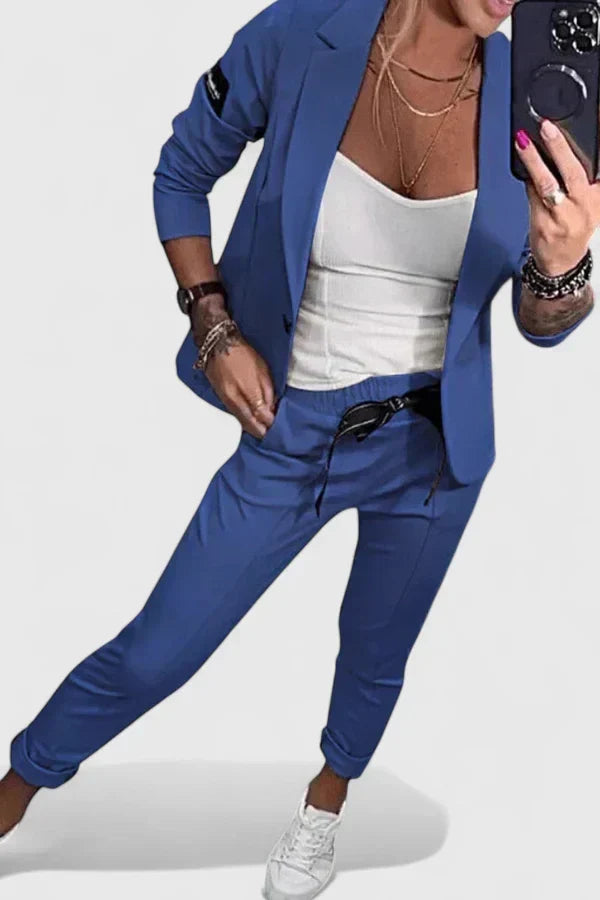 Chrystel - Elegant Blazer and Jogger Set