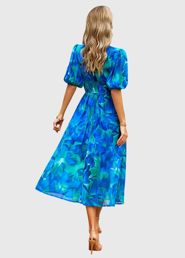 Rosalie - Flattering Floral Midi Dress
