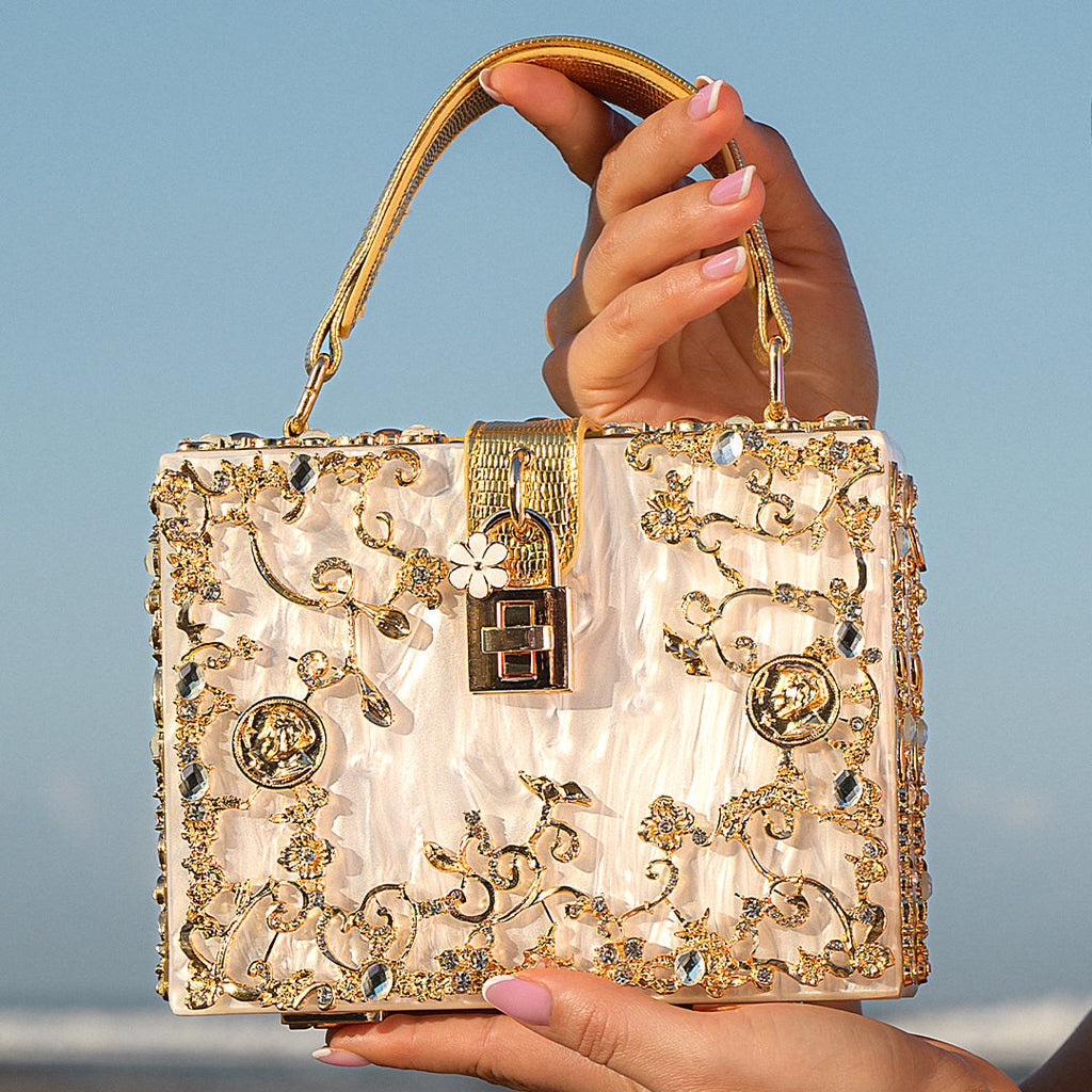 Apolonie - Acrylic Box Clutch Bag