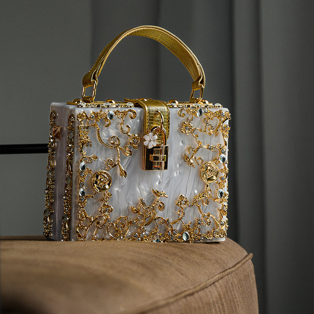 Apolonie - Acrylic Box Clutch Bag