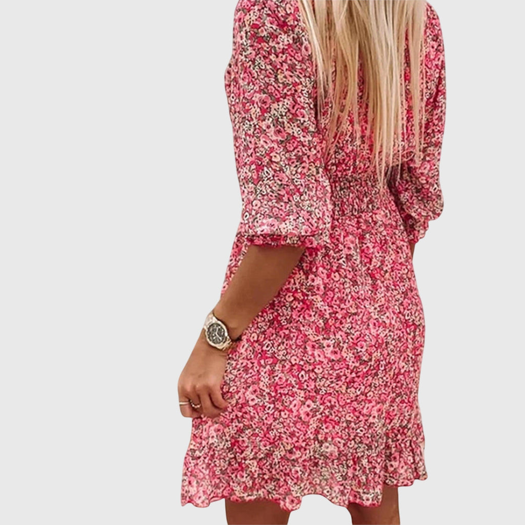 Christine | Floral Puff Sleeve Summer Dress