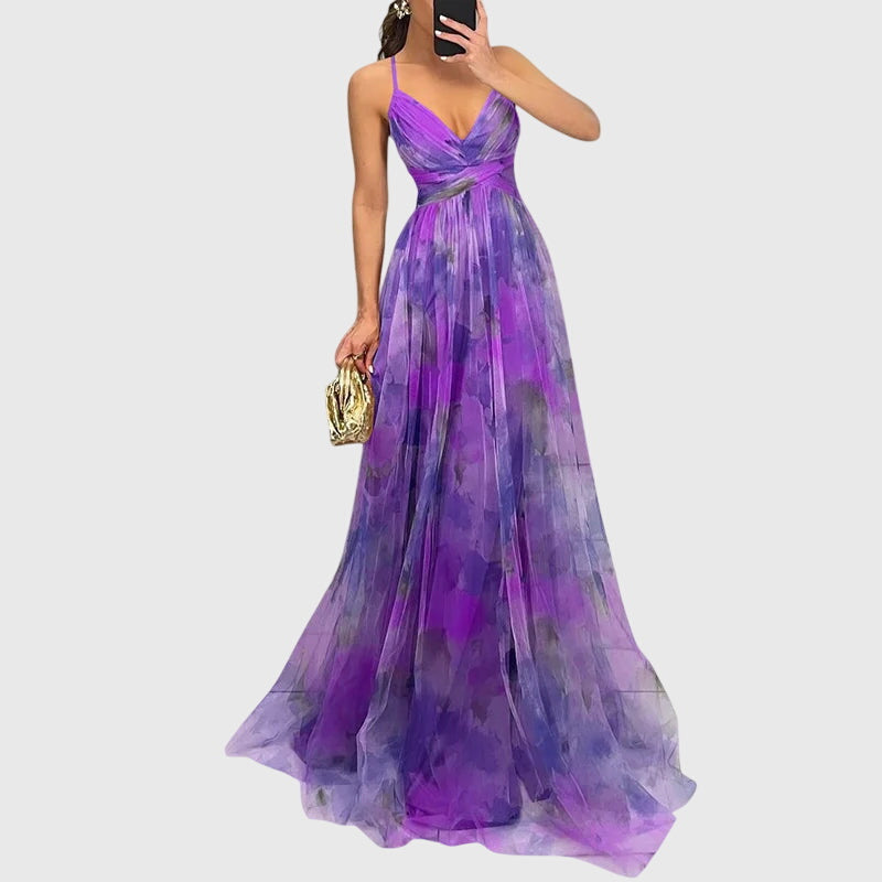 June Floral Criss-Cross Maxi Dress