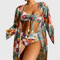 Sibylle halter neck bikini set with plunging V-neckline and full lining