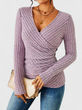 Claire - Elegant Tuck V-Neck Top