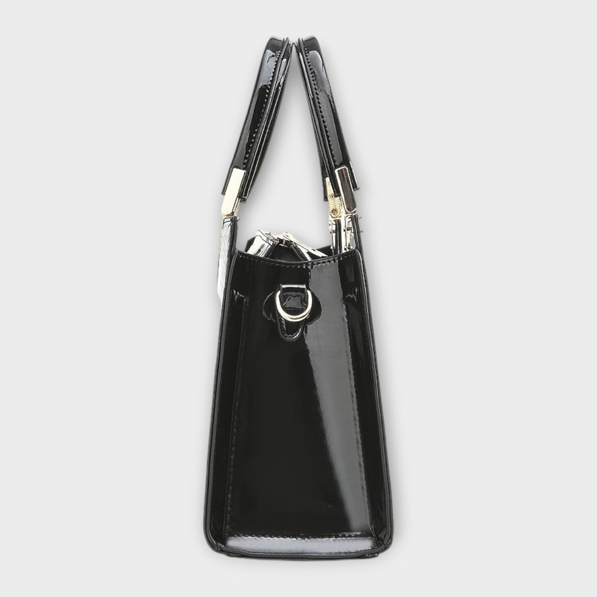 Emilie - Glossy Croc Leather Handbag
