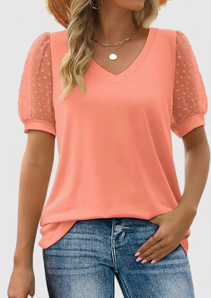 Claire - Comfortable V-Neck Top