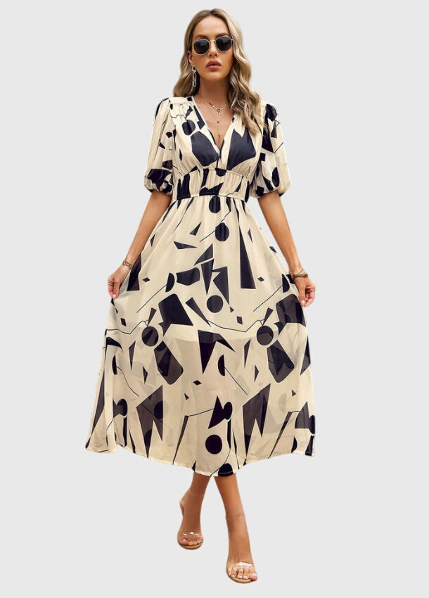 Rosalie - Flattering Floral Midi Dress