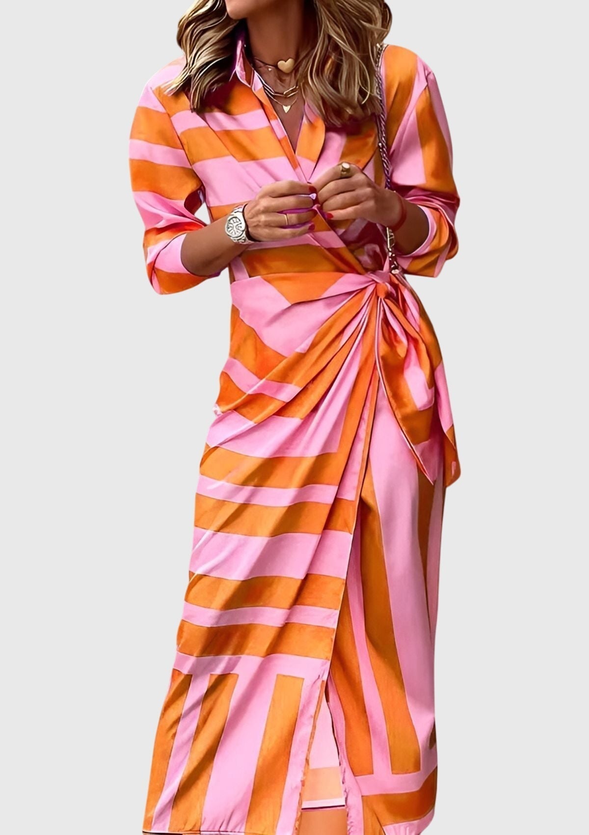 Everly - Elegant Printed Wrap Dress