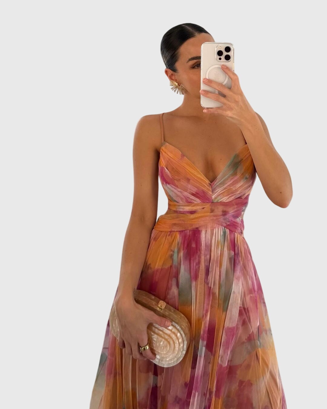 June Floral Criss-Cross Maxi Dress