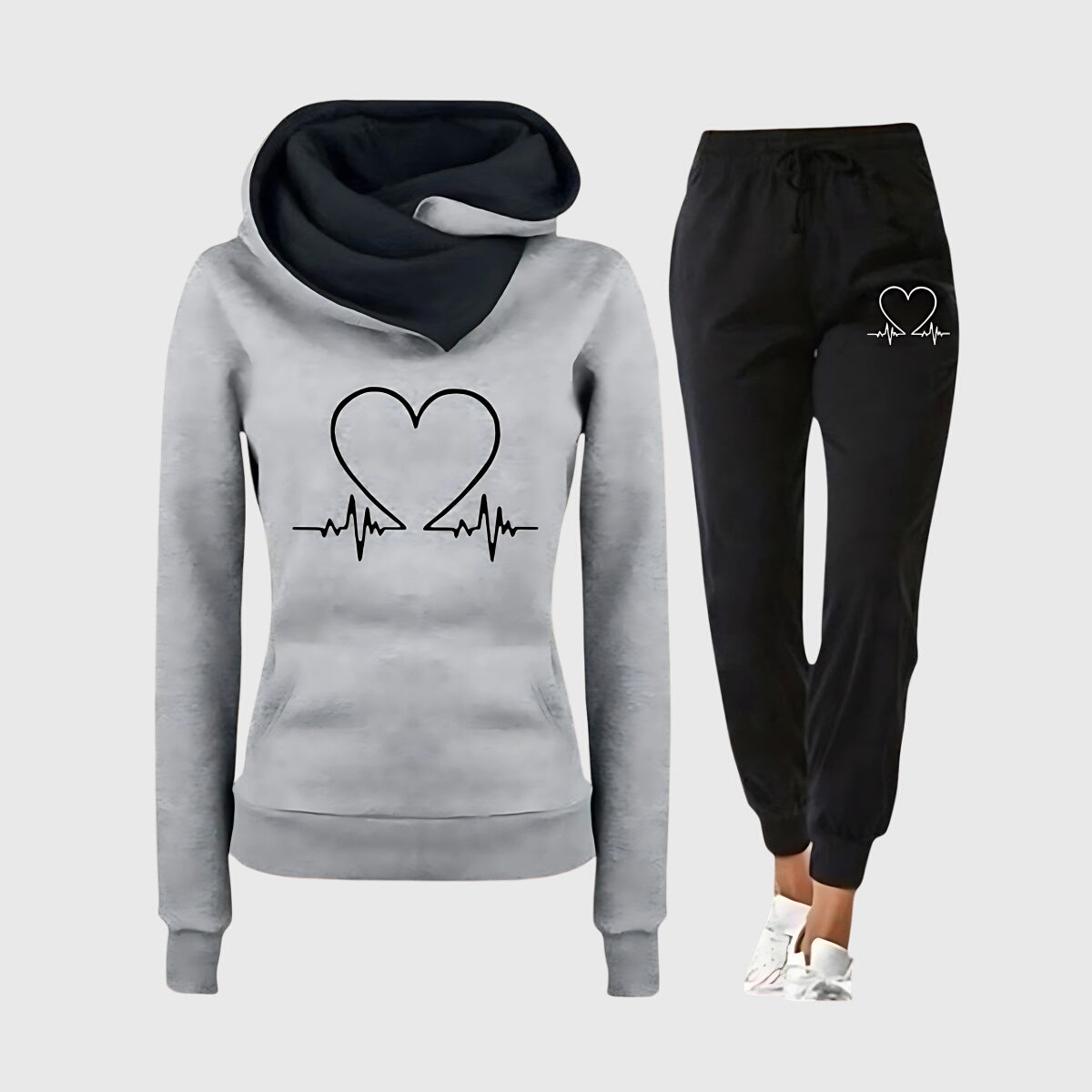 Heartbeat - Cozy Printed Tracksuit