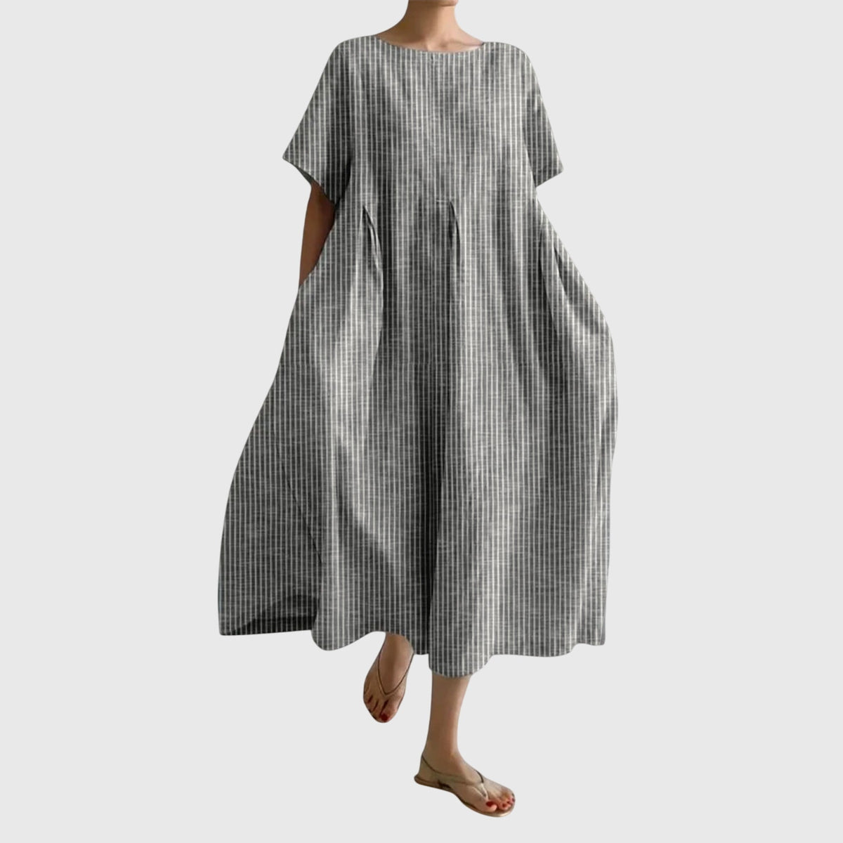 Martine Striped Casual Maxi Dress