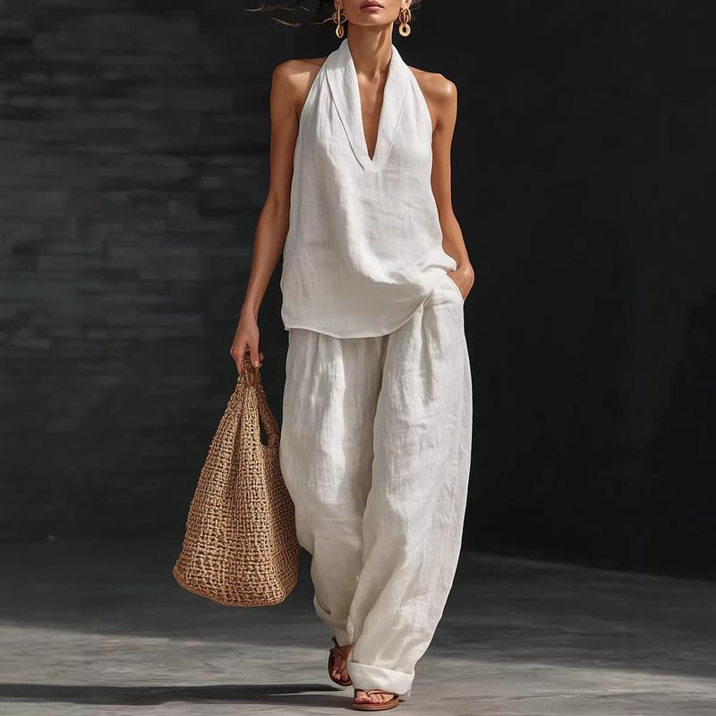 Ainhoa - Textured Linen Two-Piece Set