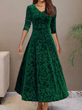 Nancy | Velvet Holiday Elegance Dress